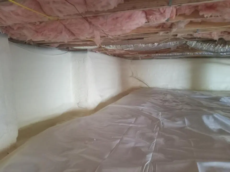 Crawl space encapsulation with closed-cell spray foam for Flat Roof Repair in Moorpark
